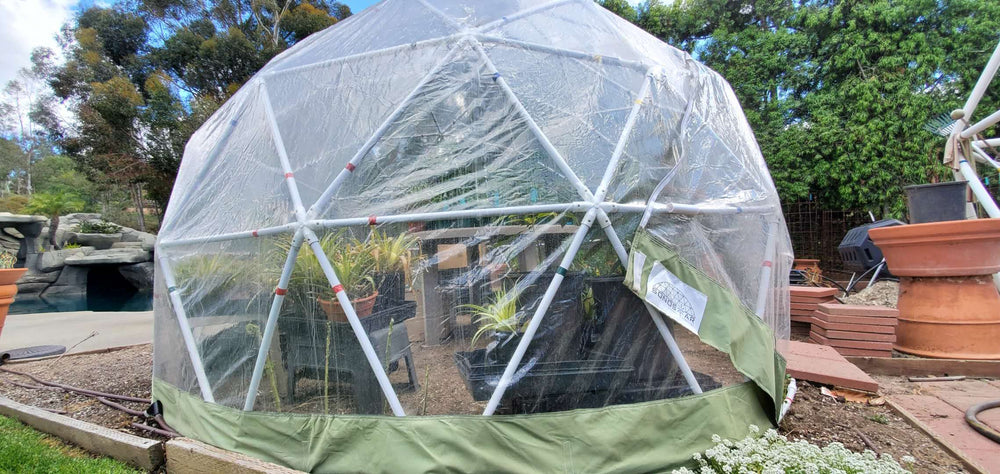 Outside of a Sonostar Bubble Dome Greenhouse