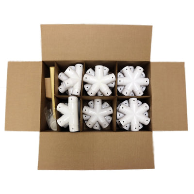 2V Geodesic 1.5 Inch PVC Dome - Mega Hub + Strut Kit