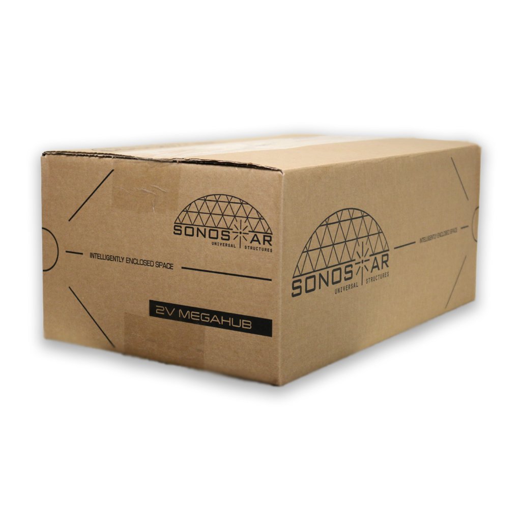 2V Geodesic 1.5 Inch PVC Dome - Mega Hub + Strut Kit