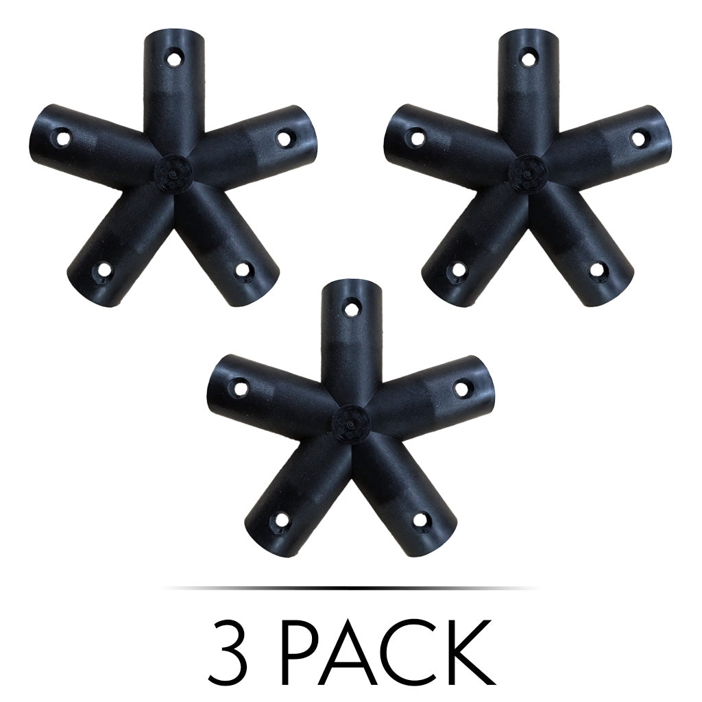 Standard Hub Connectors - 5-Star StandardHub Dome Connector - Black