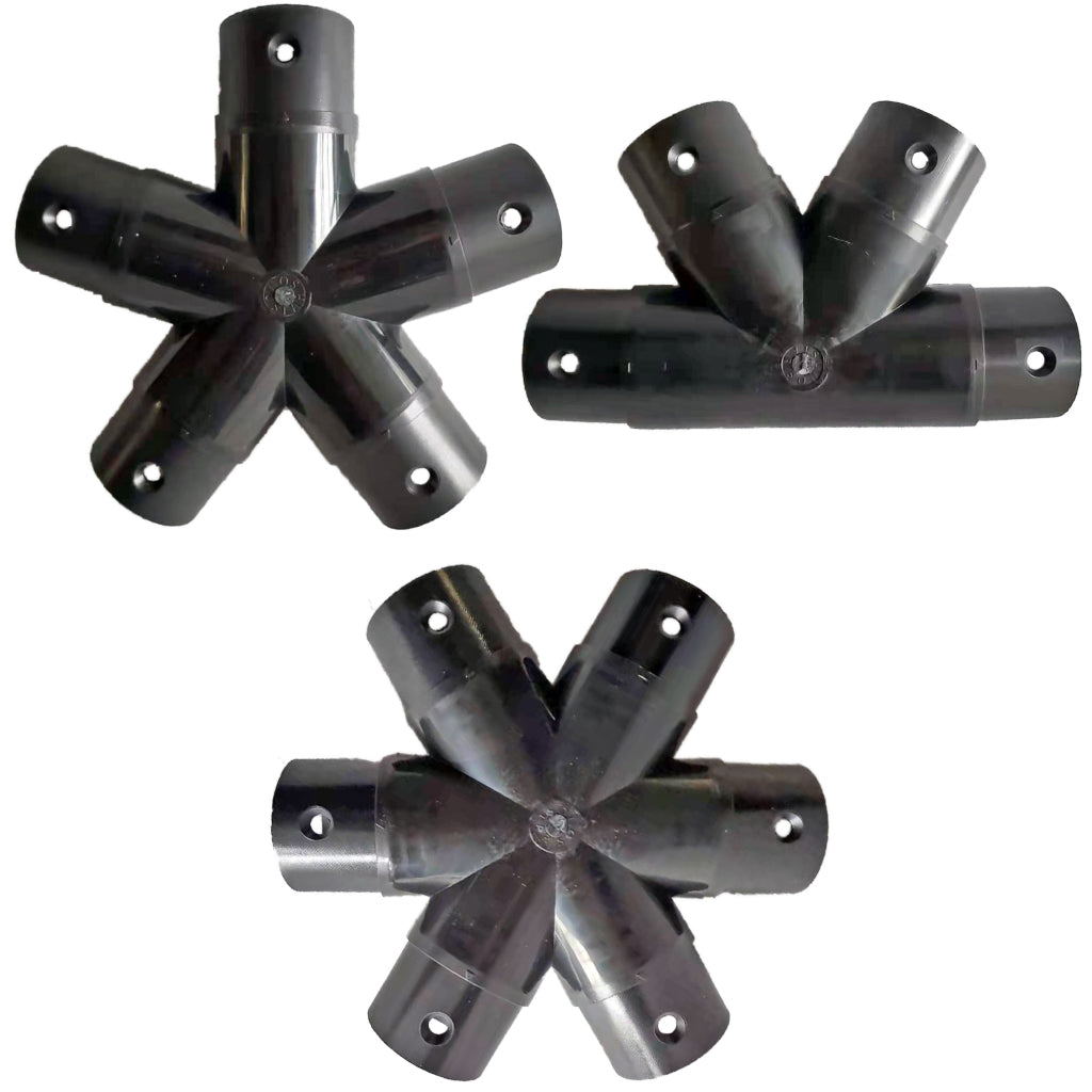 2V Geodesic 1.5 Inch PVC Dome - Mega Hub + Strut Kit